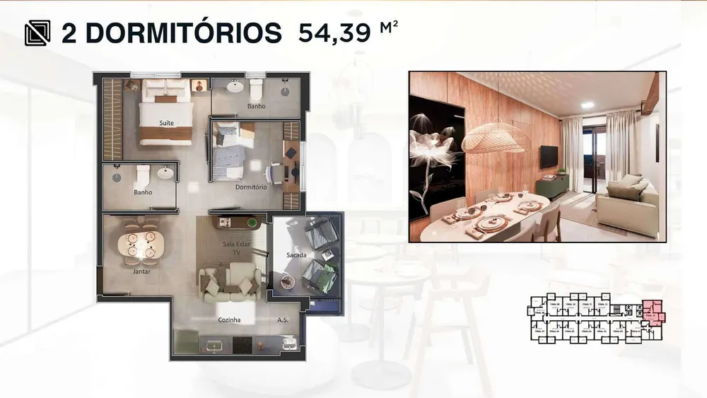 Apartamento, 2 quartos, 54 m² - Foto 15