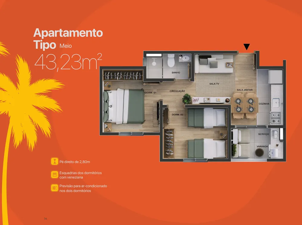 Apartamento, 2 quartos, 42 m² - Foto 9