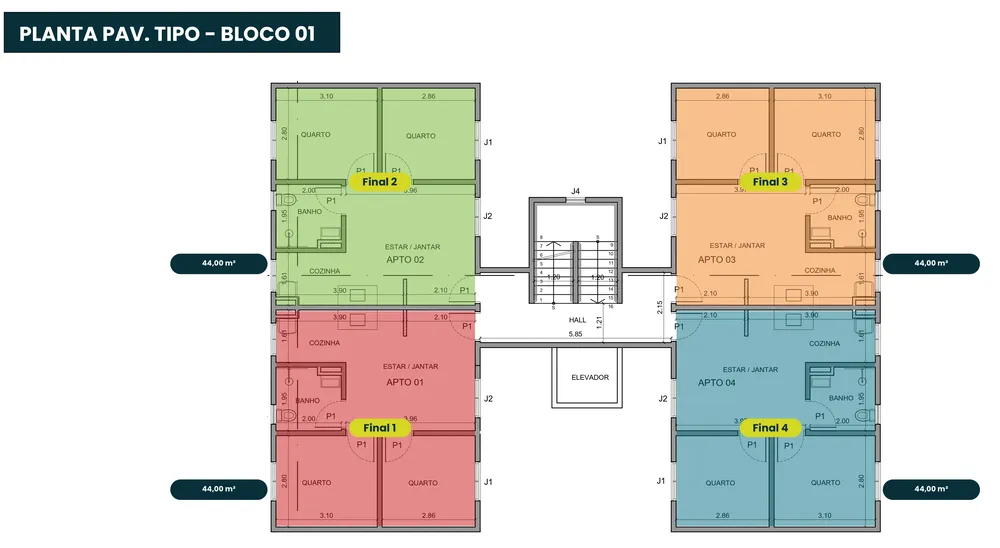 Apartamento, 2 quartos, 44 m² - Foto 5
