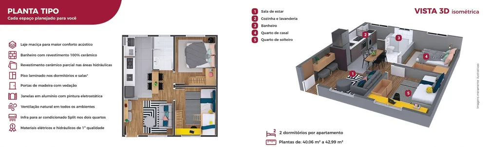 Apartamento, 2 quartos, 40 m² - Foto 13