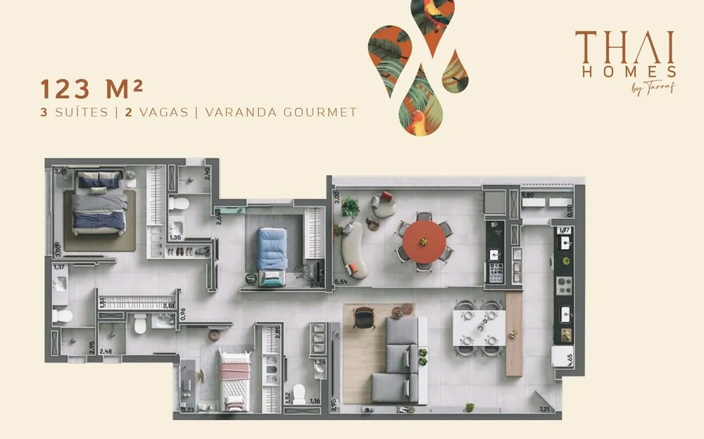 Apartamento, 3 quartos, 123 m² - Foto 1