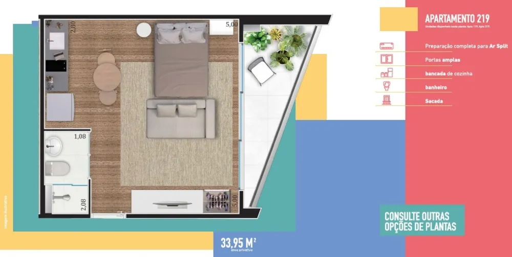 Apartamento, 1 quarto, 28 m² - Foto 4