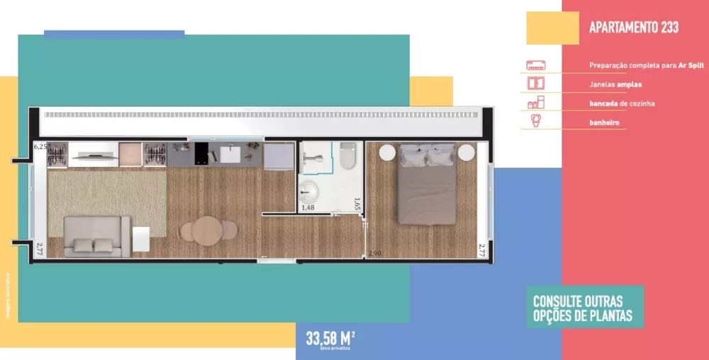 Apartamento, 1 quarto, 28 m² - Foto 12