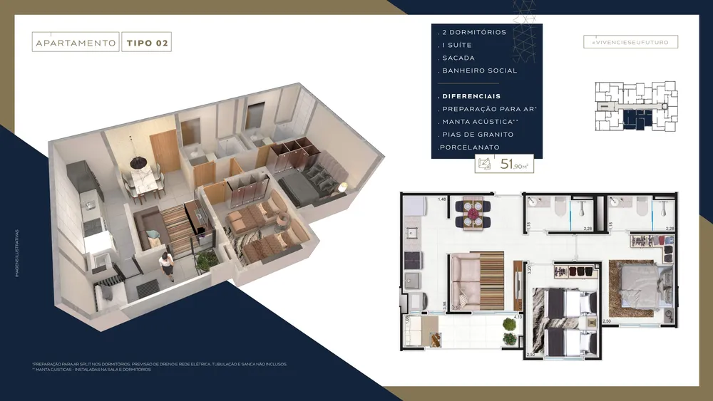 Apartamento, 2 quartos, 52 m² - Foto 10