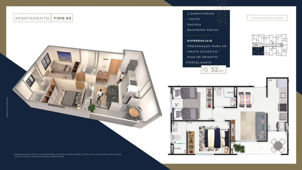 Apartamento, 2 quartos, 52 m² - Foto 11