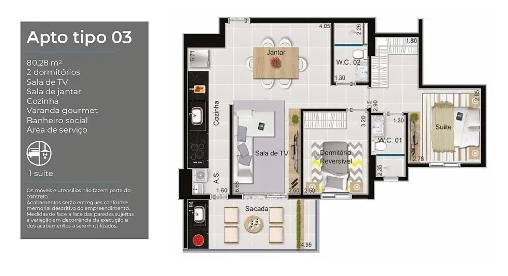 Apartamento, 2 quartos, 80 m² - Foto 4