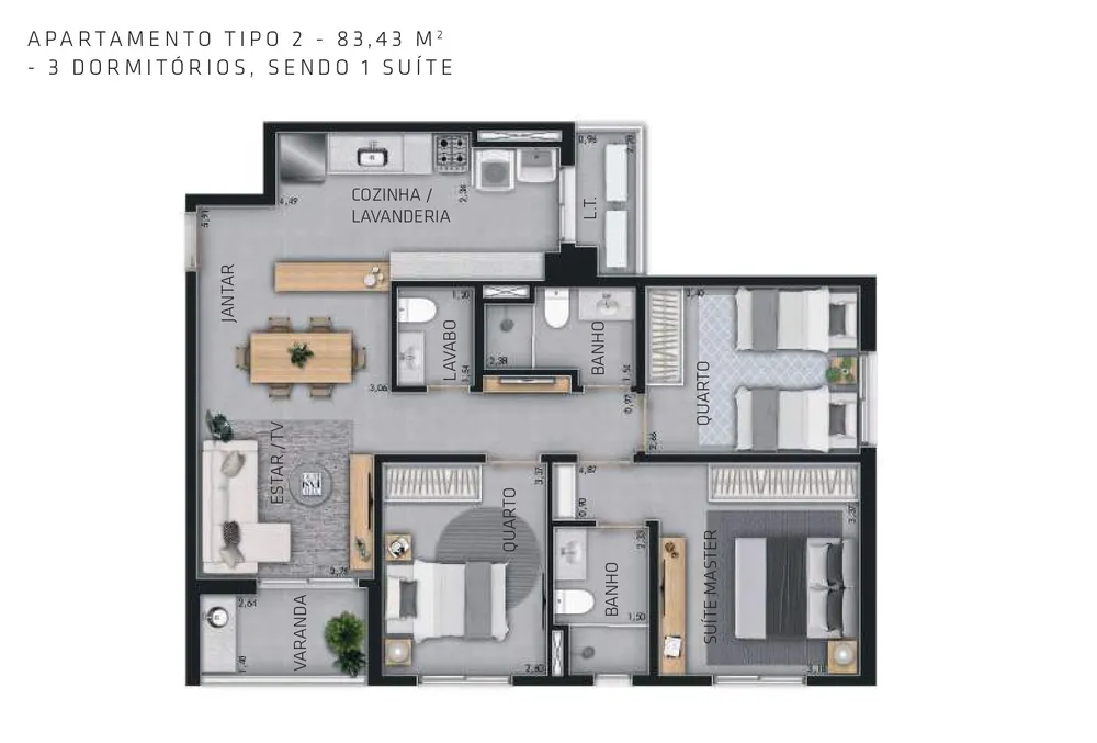 Apartamento, 3 quartos, 83 m² - Foto 6