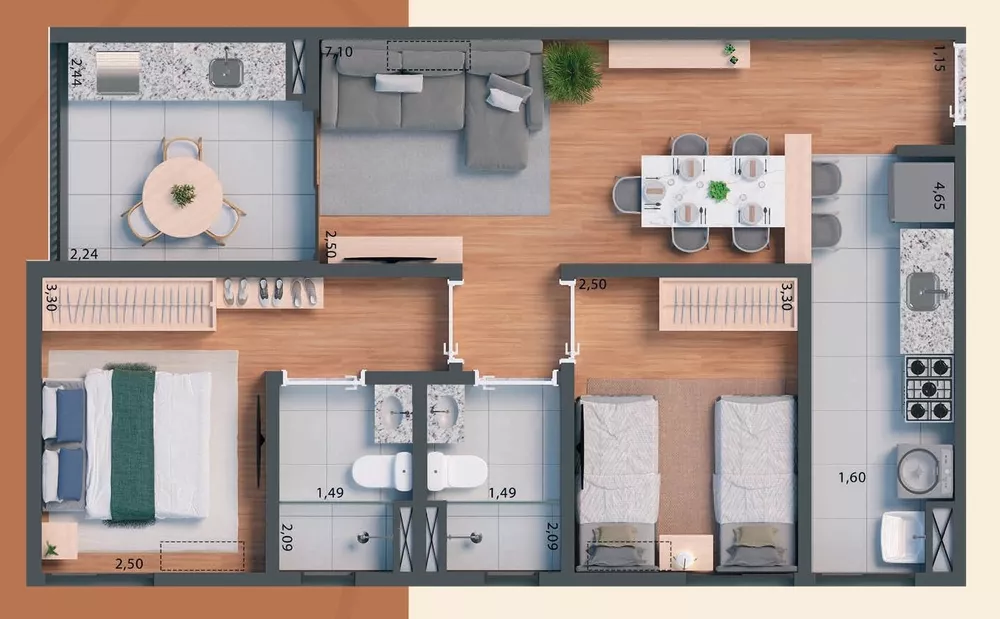Apartamento, 2 quartos, 62 m² - Foto 4