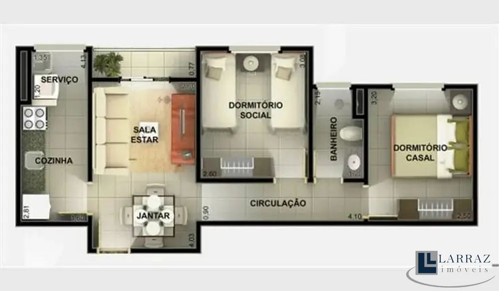 Apartamento, 2 quartos, 47 m² - Foto 1