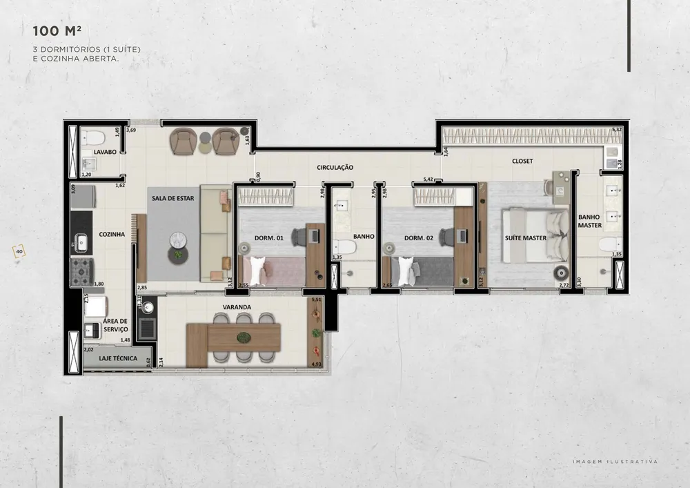 Apartamento, 3 quartos, 100 m² - Foto 8
