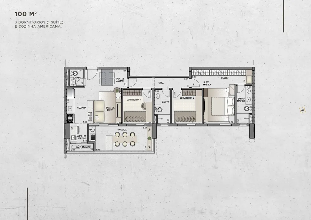 Apartamento, 3 quartos, 100 m² - Foto 11
