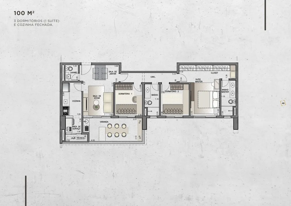 Apartamento, 3 quartos, 100 m² - Foto 9