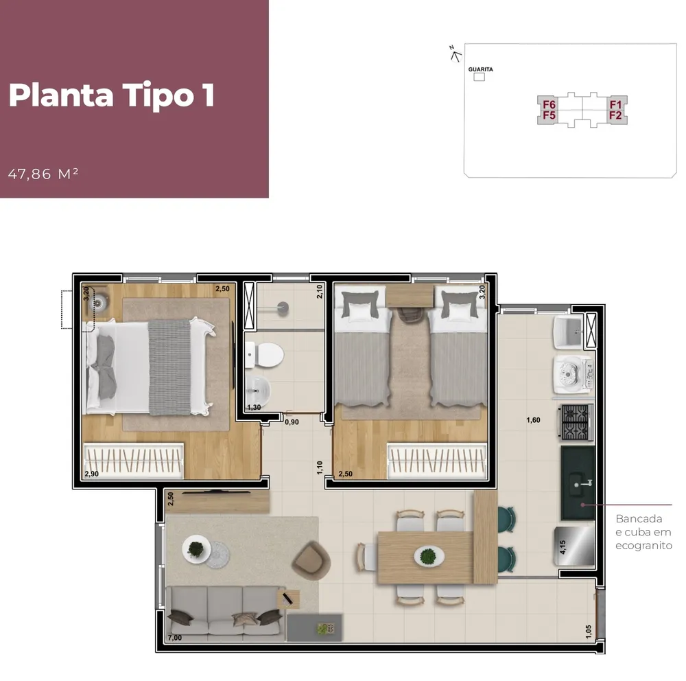 Apartamento, 2 quartos, 47 m² - Foto 8