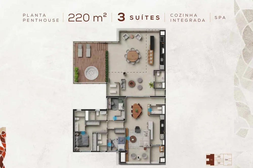 Cobertura, 3 quartos, 220 m² - Foto 2