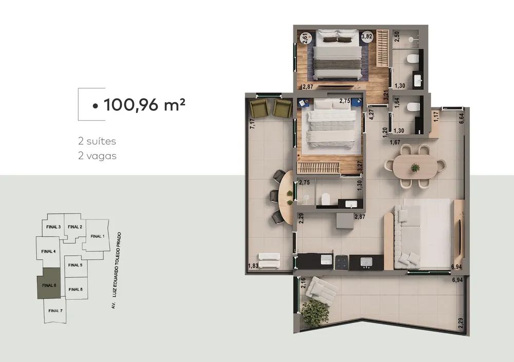 Apartamento, 2 quartos, 100 m² - Foto 12