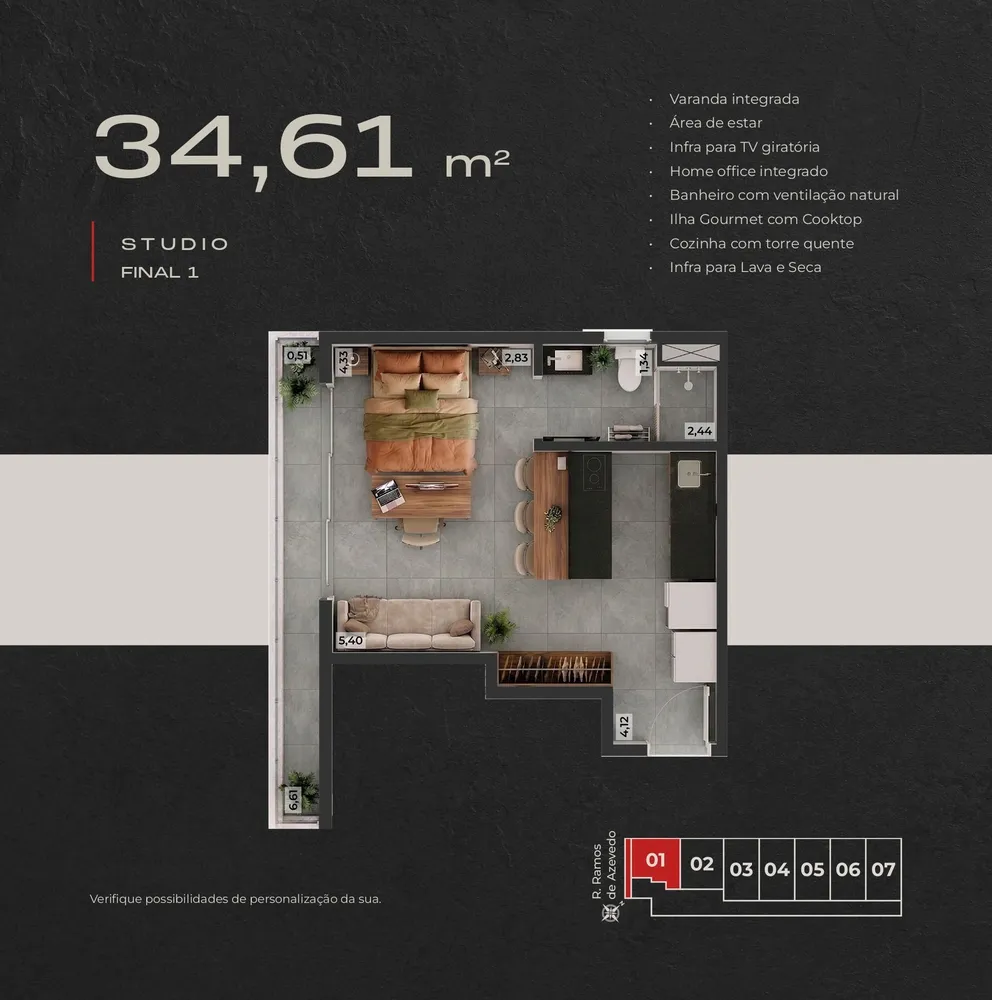 Apartamento, 1 quarto, 34 m² - Foto 8