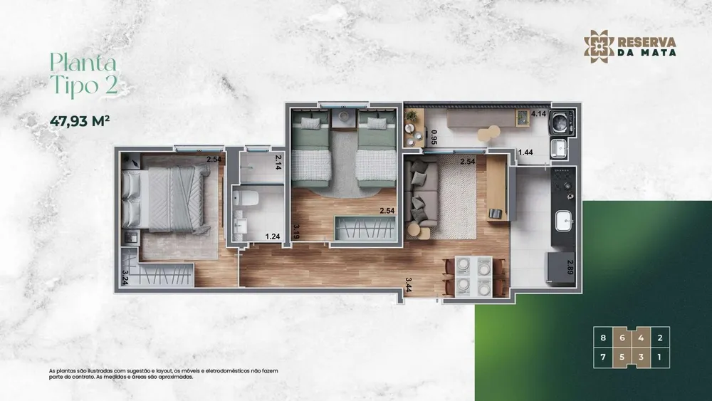 Apartamento, 2 quartos, 48 m² - Foto 10