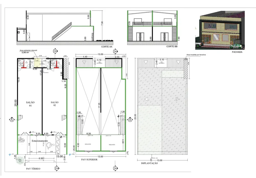 Loja-Salão, 100 m² - Foto 3