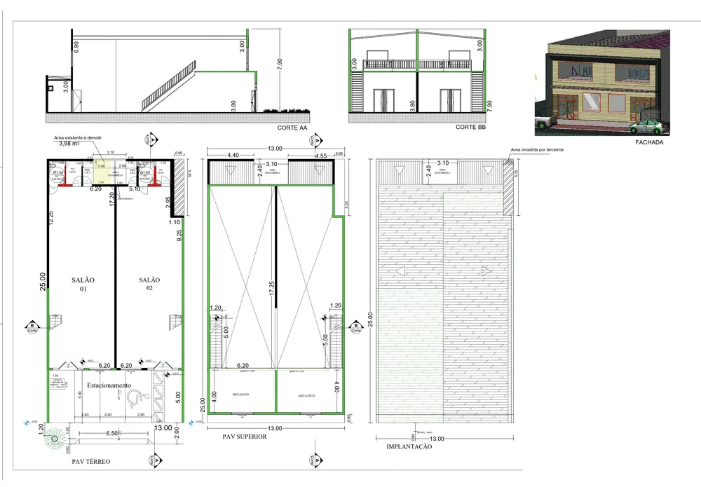 Loja-Salão, 100 m² - Foto 2