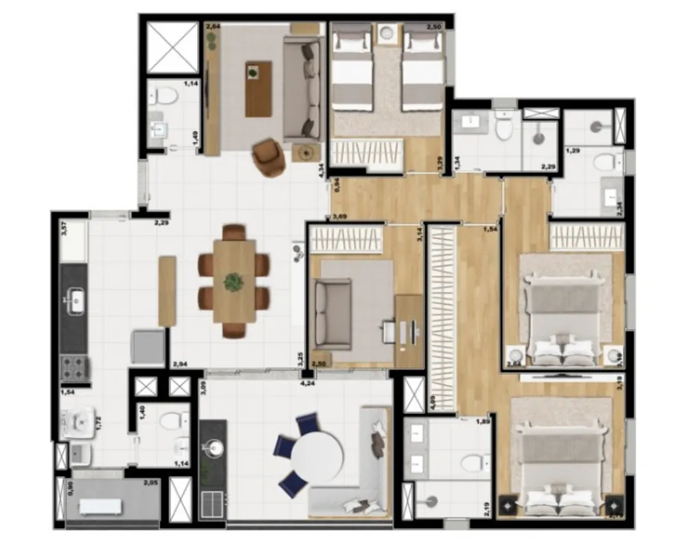 Apartamento, 4 quartos, 124 m² - Foto 15