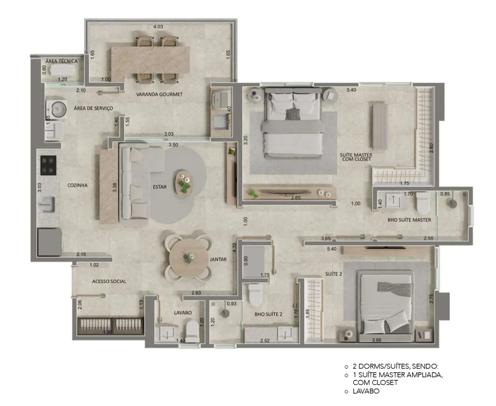 Apartamento, 3 quartos, 93 m² - Foto 13