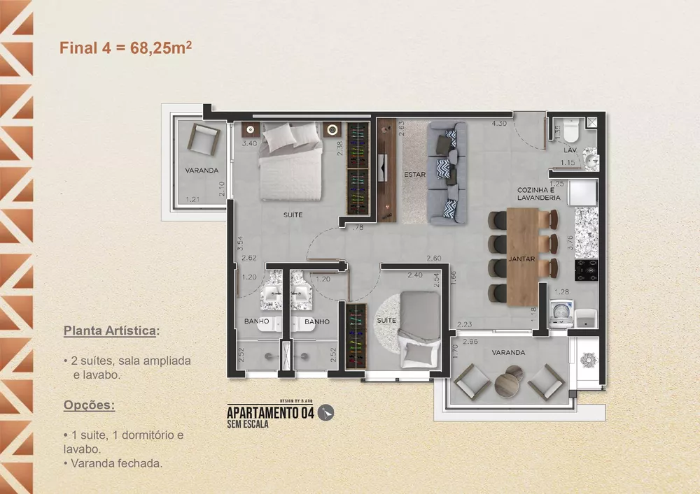 Apartamento, 2 quartos, 65 m² - Foto 3