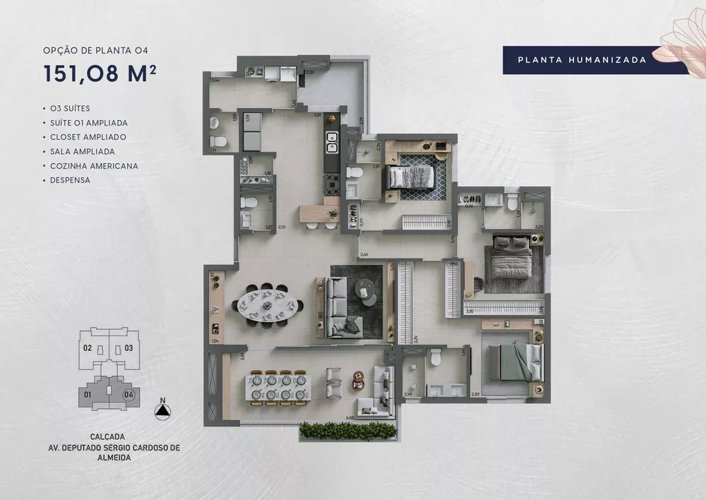 Apartamento, 3 quartos, 151 m² - Foto 6
