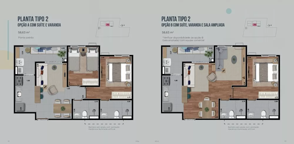 Apartamento, 2 quartos, 58 m² - Foto 8
