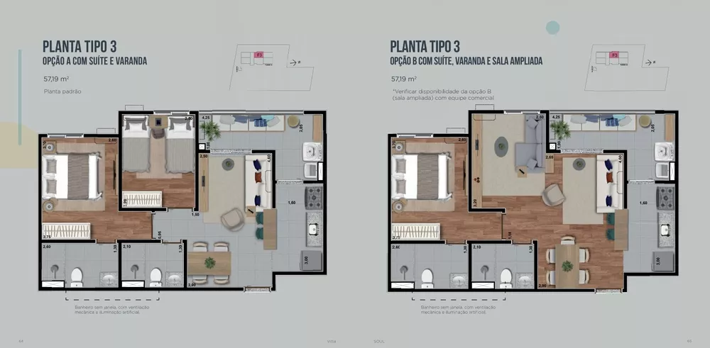 Apartamento, 2 quartos, 58 m² - Foto 7