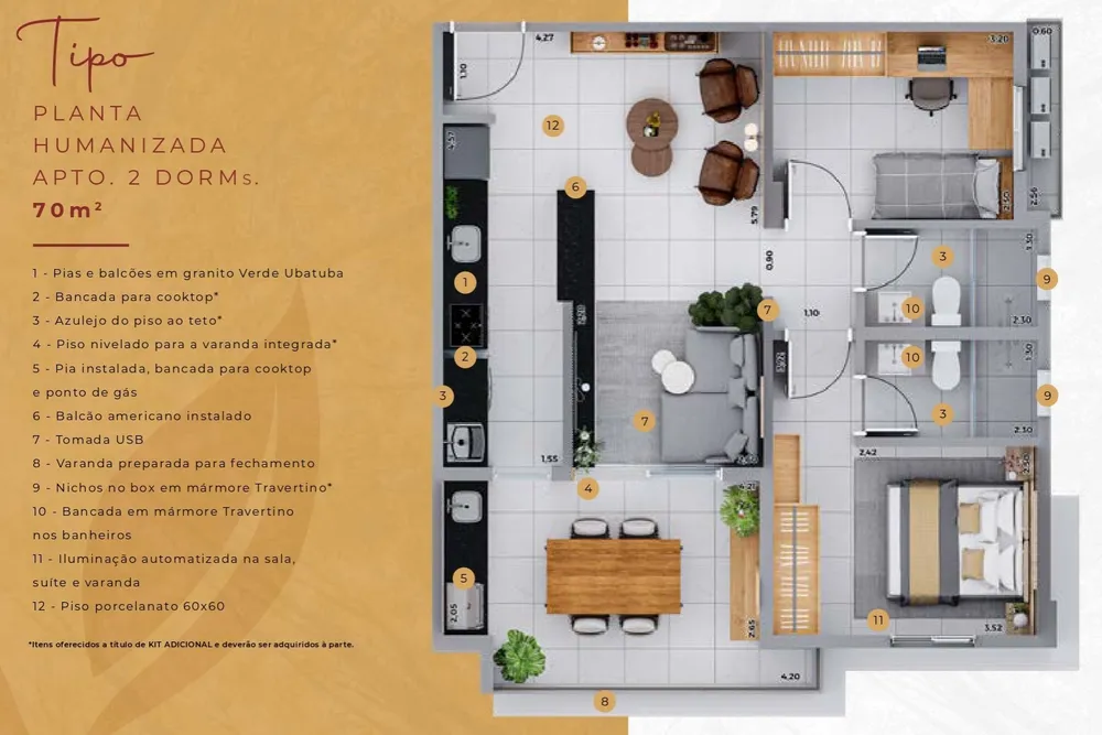 Apartamento, 2 quartos, 70 m² - Foto 4
