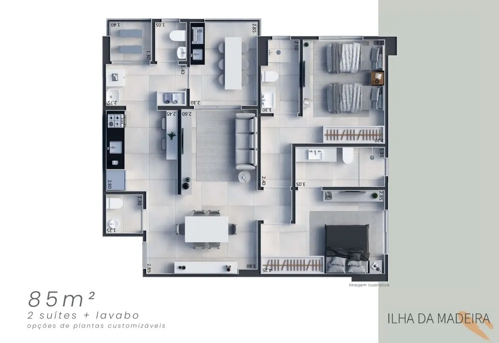 Apartamento, 2 quartos, 85 m² - Foto 3