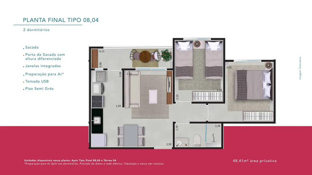 Apartamento, 2 quartos, 48 m² - Foto 14