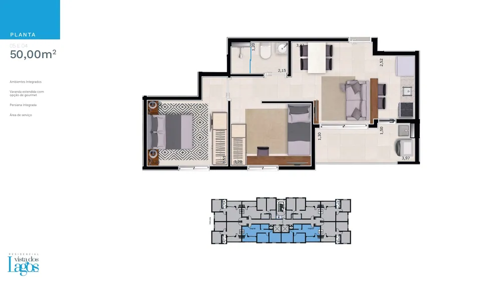 Apartamento, 2 quartos, 50 m² - Foto 12