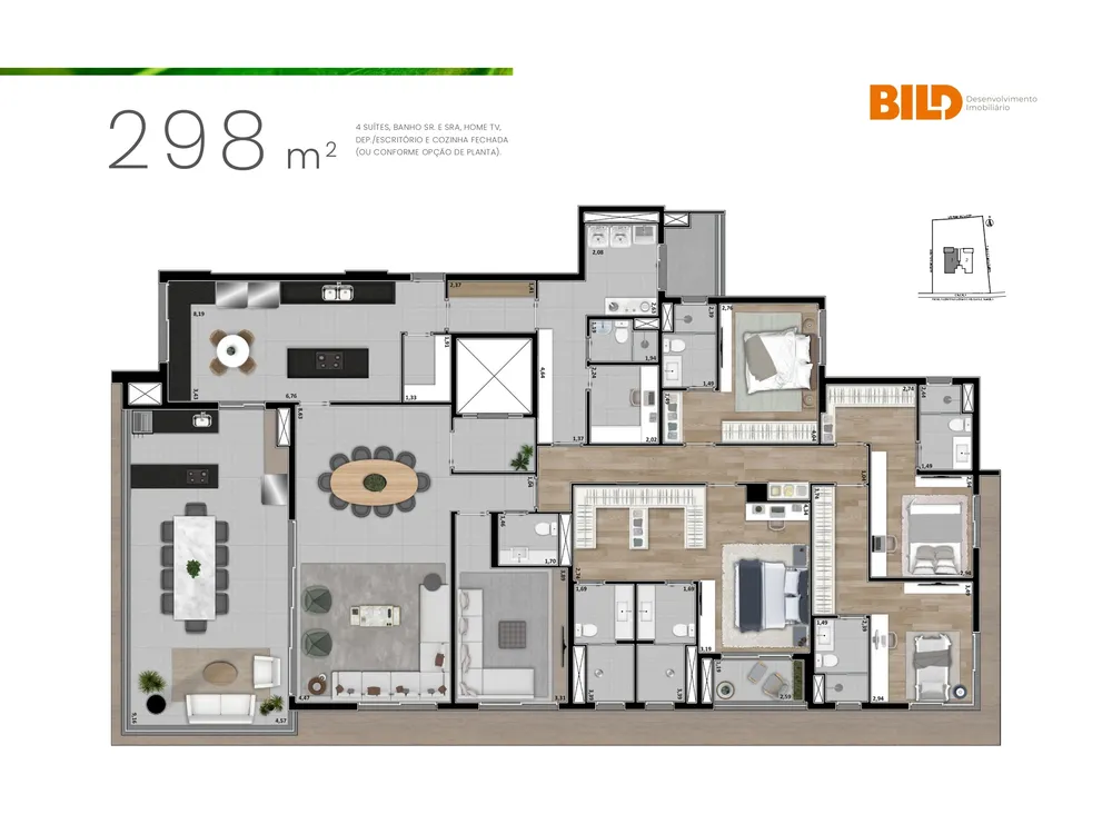 Apartamento, 4 quartos, 298 m² - Foto 3