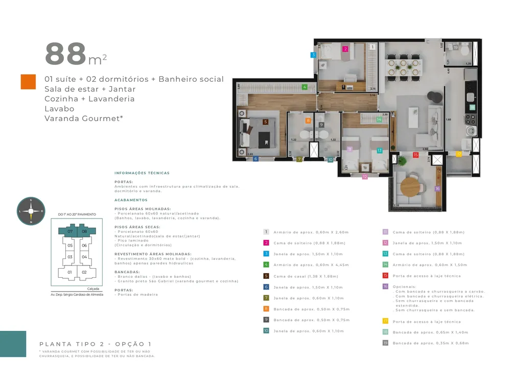 Apartamento, 3 quartos, 88 m² - Foto 15