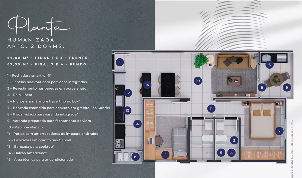 Apartamento, 2 quartos, 66 m² - Foto 6
