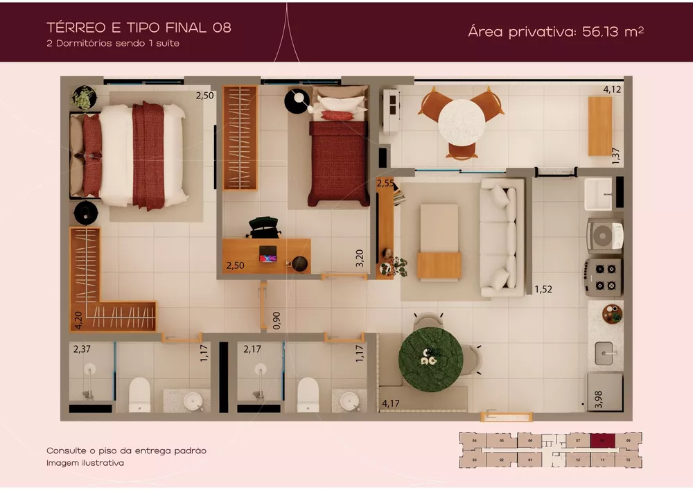 Apartamento, 2 quartos, 55 m² - Foto 11