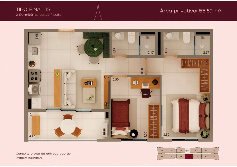 Apartamento, 2 quartos, 55 m² - Foto 15