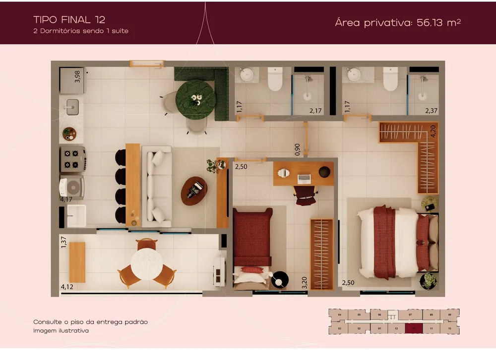 Apartamento, 2 quartos, 55 m² - Foto 4
