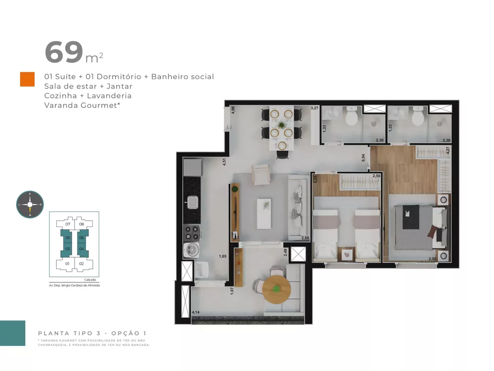 Apartamento, 2 quartos, 69 m² - Foto 11