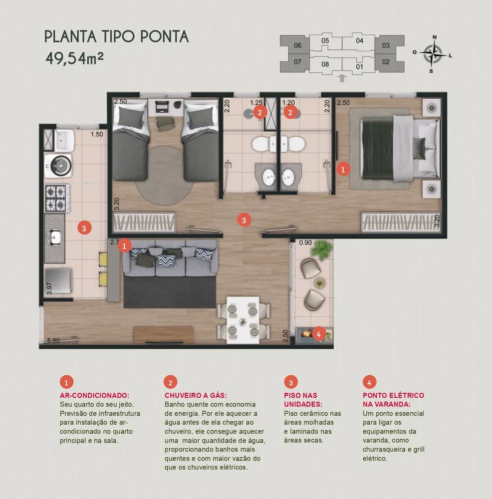 Apartamento, 2 quartos, 50 m² - Foto 6
