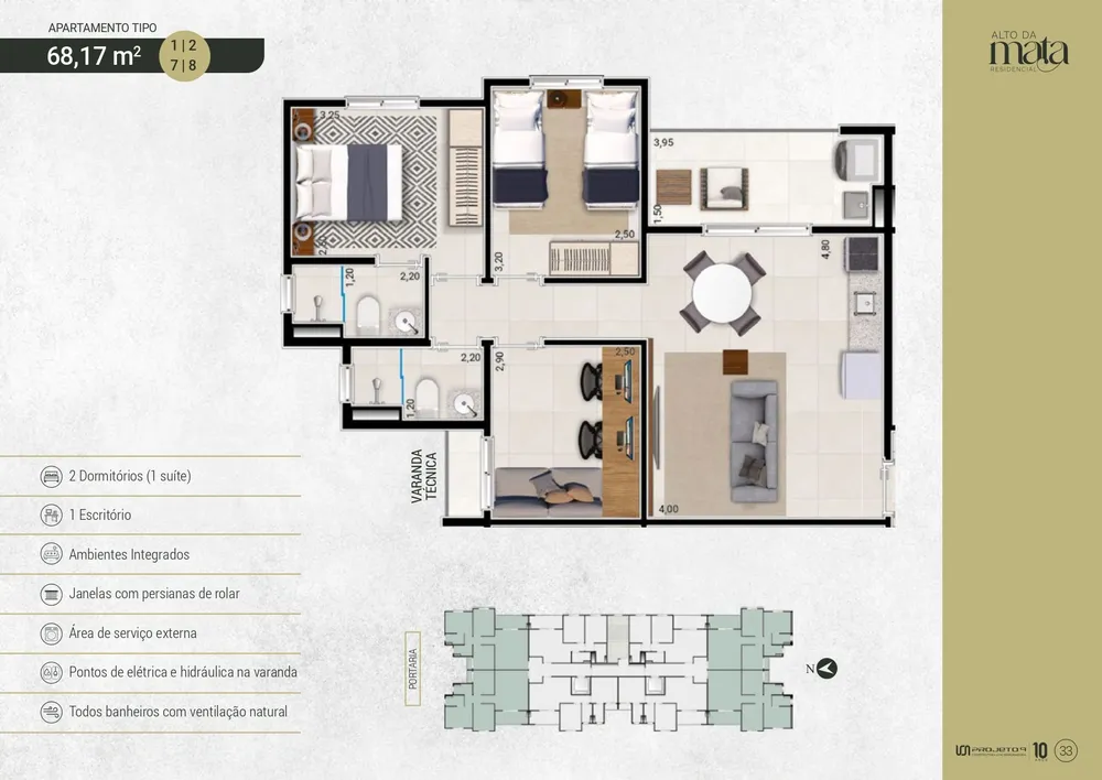 Apartamento, 3 quartos, 68 m² - Foto 4