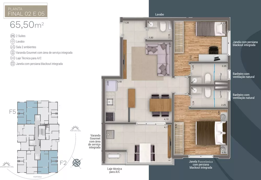 Apartamento, 2 quartos, 65 m² - Foto 4