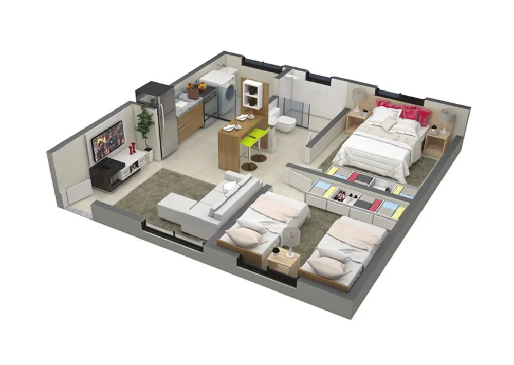 Apartamento, 2 quartos, 43 m² - Foto 4