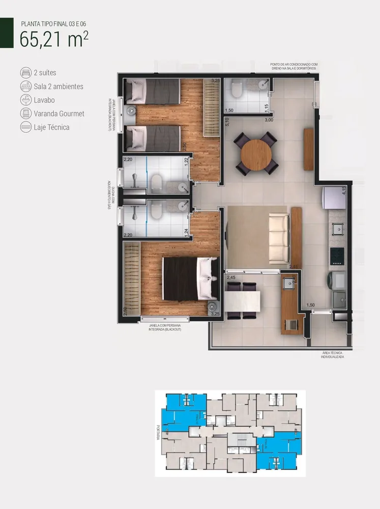 Apartamento, 2 quartos, 65 m² - Foto 10
