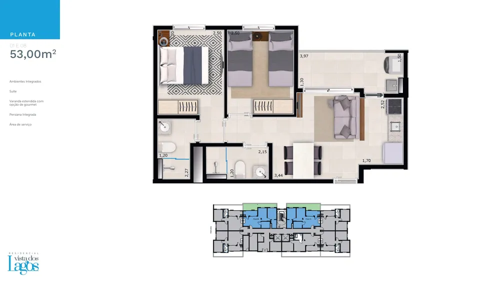 Apartamento, 2 quartos, 53 m² - Foto 12