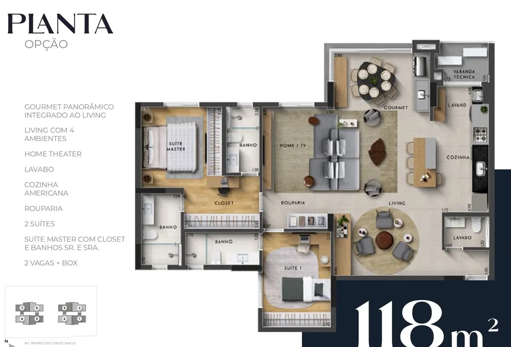 Apartamento, 3 quartos, 118 m² - Foto 3