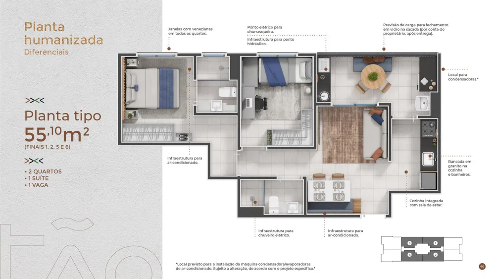 Apartamento, 2 quartos, 55 m² - Foto 15
