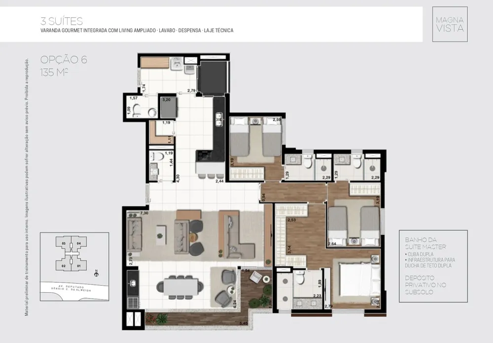 Apartamento, 3 quartos, 135 m² - Foto 6