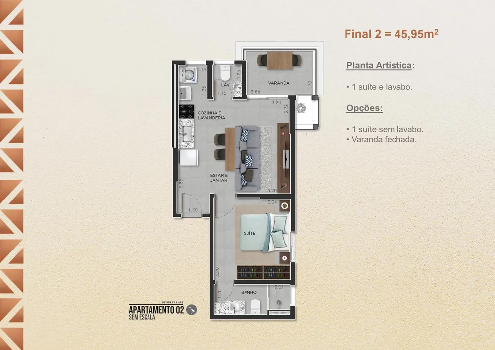 Apartamento, 1 quarto, 46 m² - Foto 16